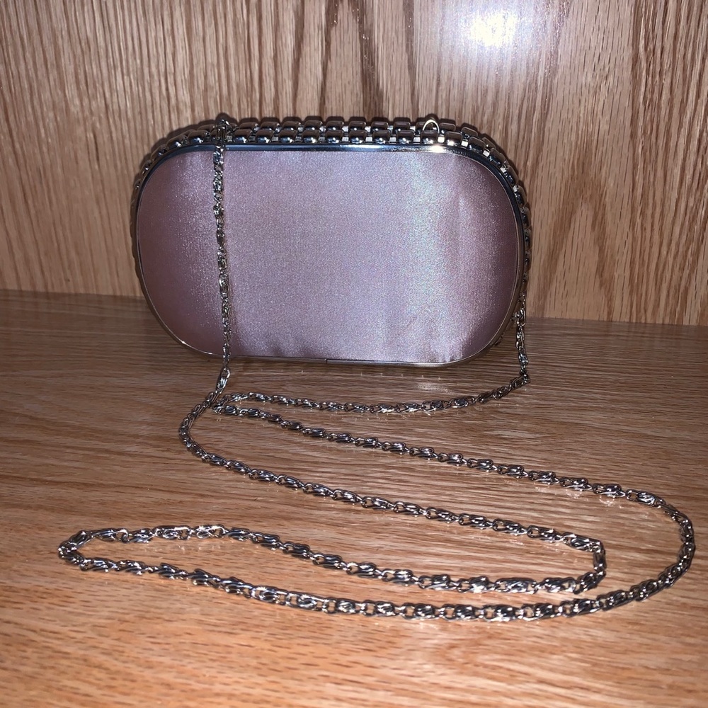 Blush and Silver Evening Clutch